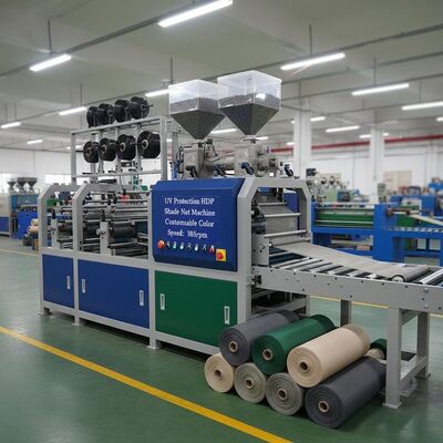 UV保護 HDPE シェードネット製作機 調節可能な色と200~450rpmの速度